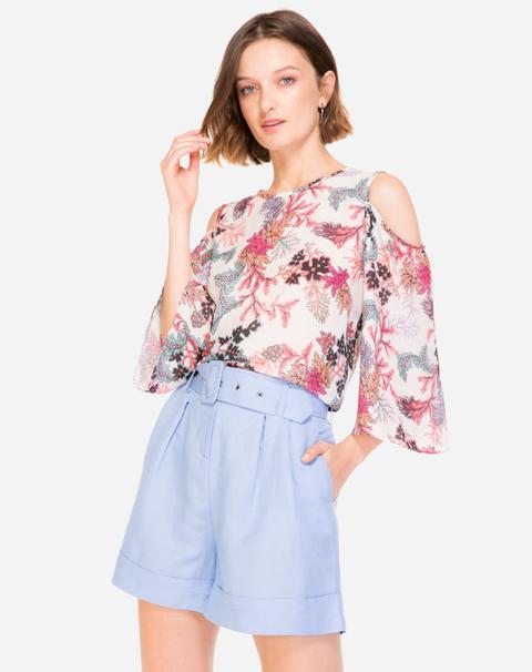 Blusa Crepe Com Amarração Traseira