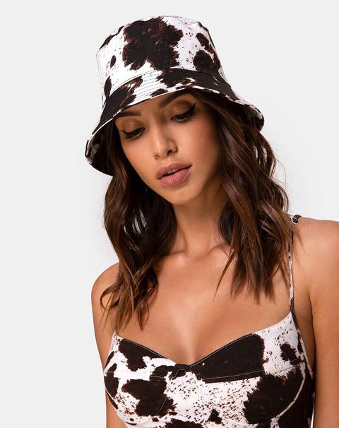 browns white bucket hat