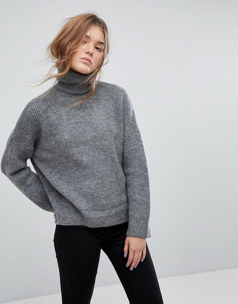 Pimkie - Maglione Pesante Con Collo Alto - Grigio