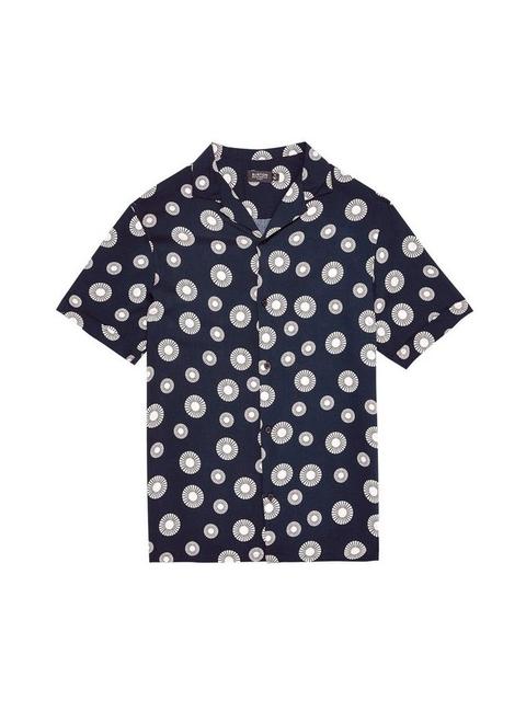 Black Sun Tile Print Shirt