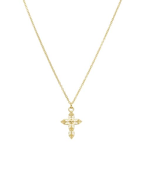 Small Cross Necklace Gold