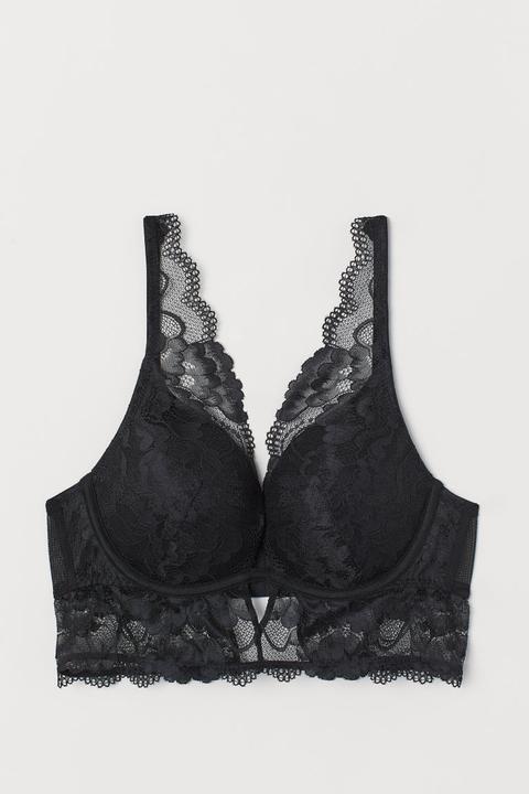H & M - Bralette Con Push-up - Nero