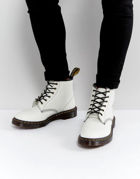 Dr Martens - 101 Arc - Anfibi Con 6 Paia Di Occhielli - Bianco