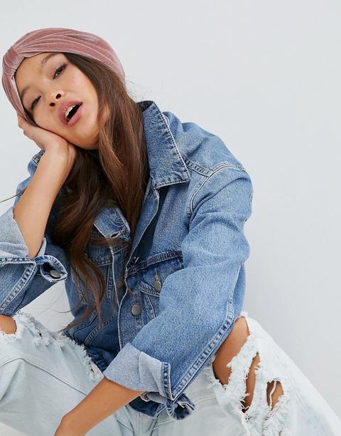 Sombrero De Terciopelo Con Nudo En La Parte Delantera De Asos
