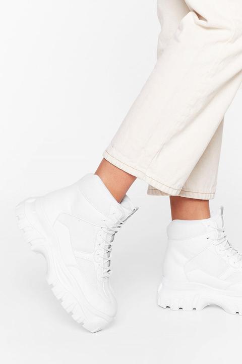 Womens Sneak Out High Top Chunky Trainers