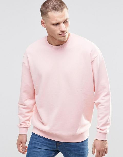 Sudadera Extragrande En Rosa De Asos