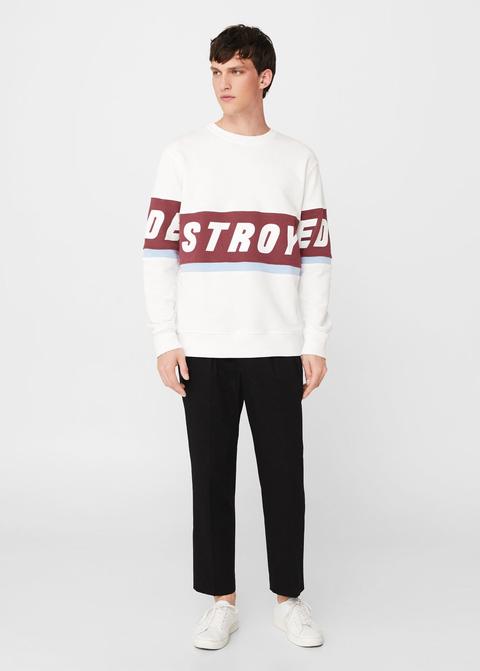 Felpa Cotone Scritta