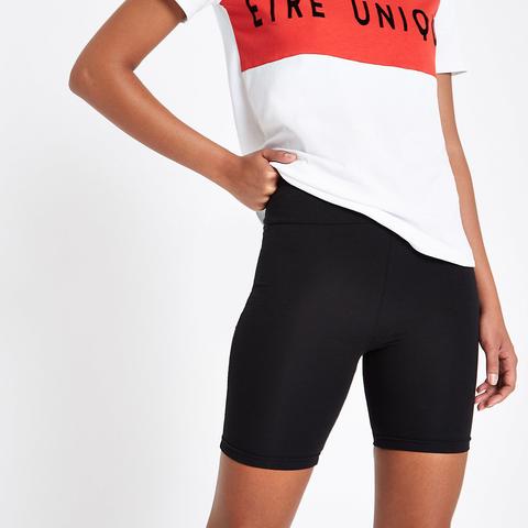 high waisted black cycling shorts