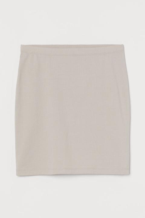 Short Jersey Skirt - Brown