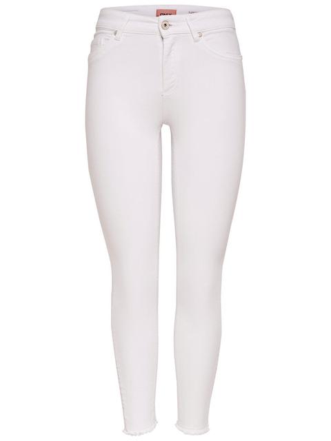 Only Onlblush Mid Ankle Skinny Fit Jeans Damen White