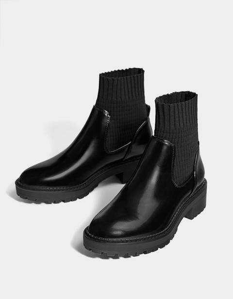 Bottine best sale chaussette bershka