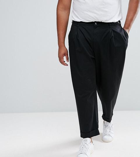Asos Plus - Pantaloni Larghi A Palloncino Neri - Nero from ASOS on 21  Buttons