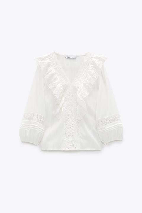 Blusa Volantes Encaje