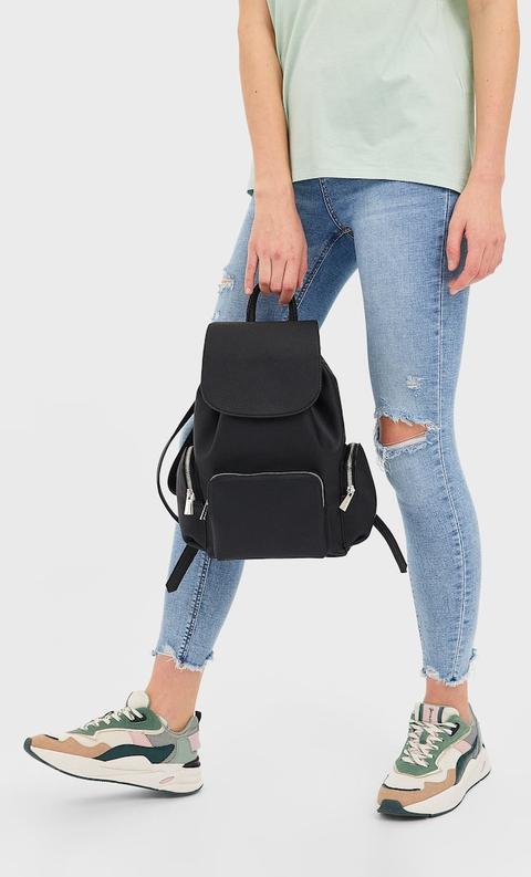 Stradivarius Zaino Con Tasche Femminile Nero 103