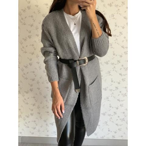 Maxi Cardigan Grigio