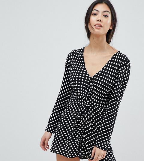 asos polka dot playsuit