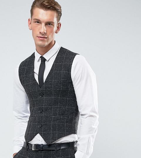 Only & Sons - Gilet Slim A Quadri Puntinato - Grigio