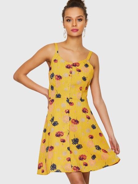 Bottone Senape Front Dandelion Sundress