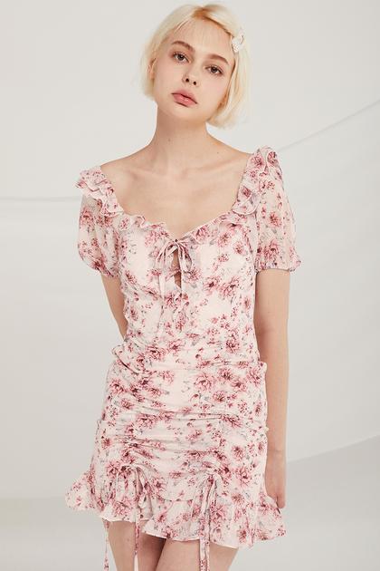 Grayson Floral Ruched Dress