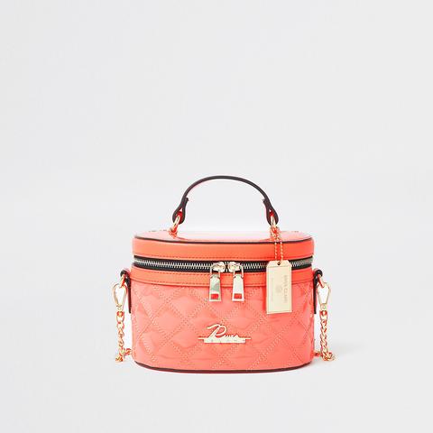 Coral Quilted Vanity Cross Body Bag