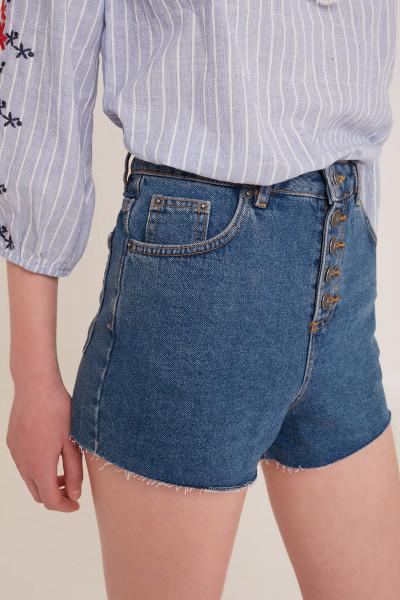 Vintage Shorts Con Botones