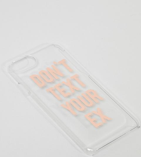 New Look - Custodia Per Iphone 6 Con Scritta "don't Text Your Ex - Argento