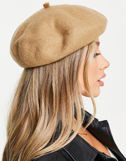Svnx Knitted Beret In Tan-brown