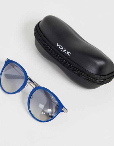 Vogue - Occhiali Da Sole Tondi Blu Scuro - Blu from ASOS on 21 Buttons