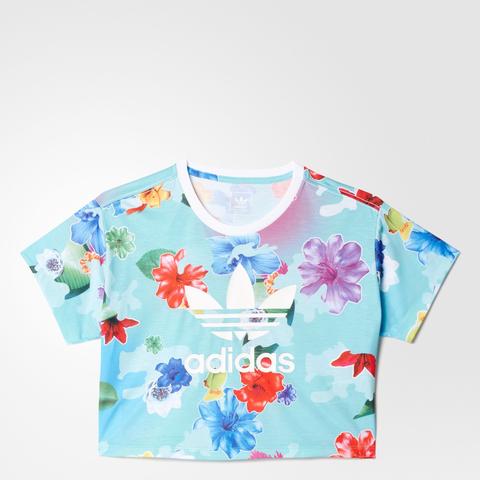 Top Allover Graphic Crop