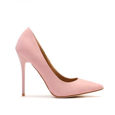 Josie Stilettos In Pink Faux Suede