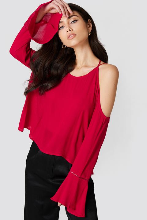 Cold Shoulder Cross Back Top Rot