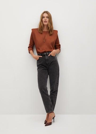 Blouse Satinée Épaulettes