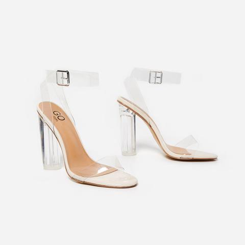 Ariana Strappy Sandal In Clear Perspex 