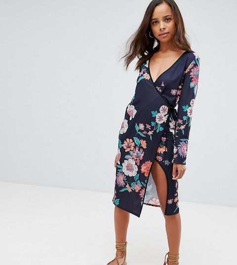 Kimono Cruzado Estampado De Boohoo Petite