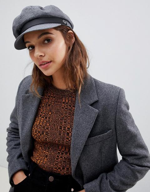 Gorra Baker Boy De Algodón Gris De Brixton