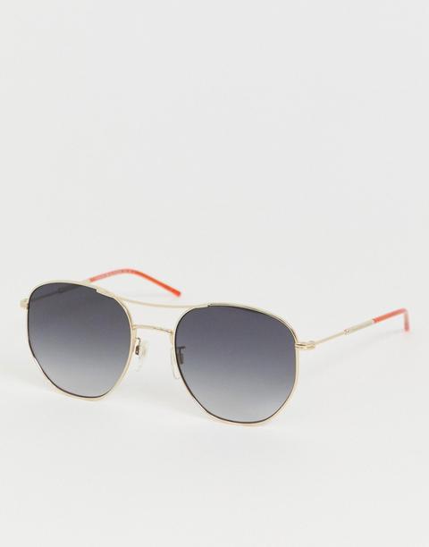 Gafas De Sol Redondas En Dorado De Tommy Hilfiger