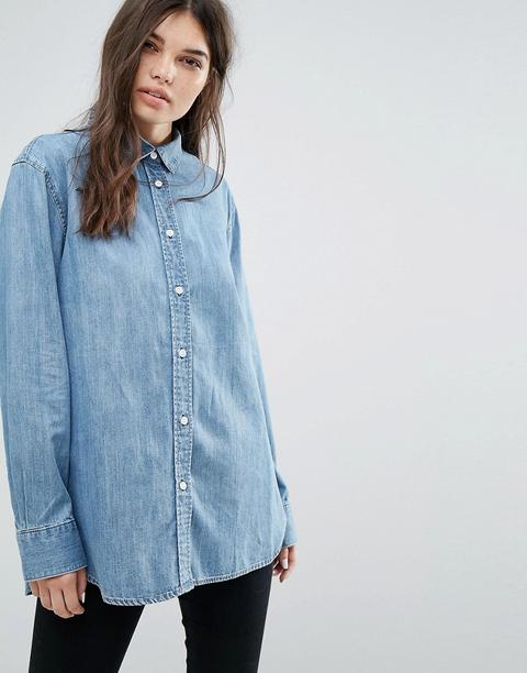 Weekday - Camicia Di Jeans - Blu