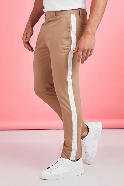 mens beige skinny trousers