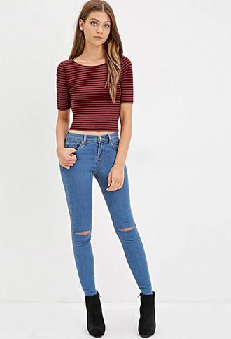 Jeans Skinny Rotos Rodilla