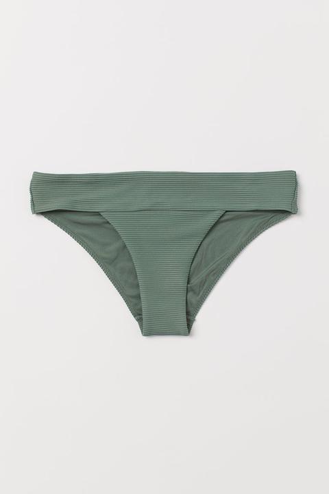 H & M - Slip Bikini Sgambati - Verde