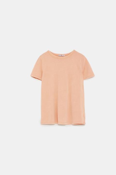 Basic-t-shirt Mit Waschung