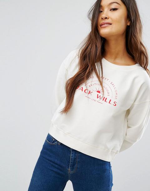 Sudadera Corta De Manga Larga Con Logo De Jack Wills