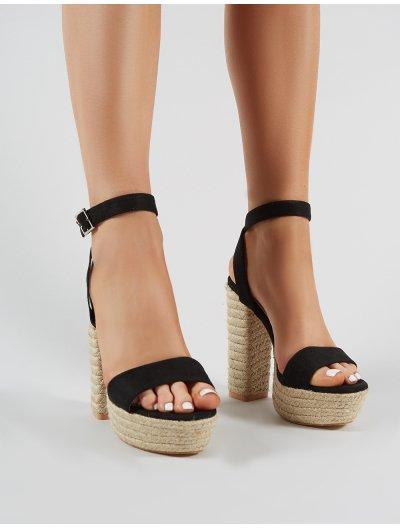 Espadrille block outlet heel