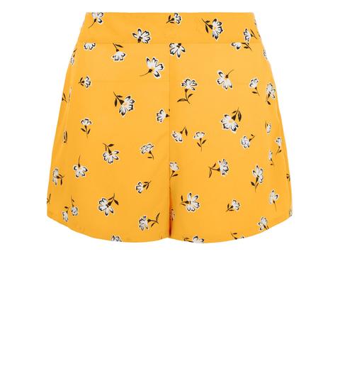 Girls Yellow Floral Shorts New Look 