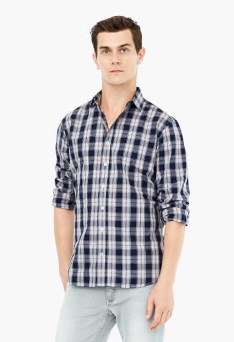 Camisa Slim-fit Cuadro Madrás