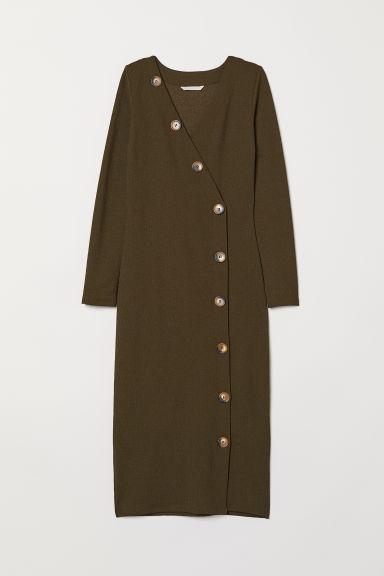 H & M - Vestido Con Escote De Pico - Verde