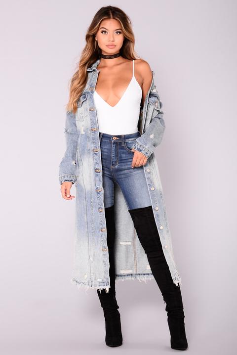 fashion nova long denim jacket