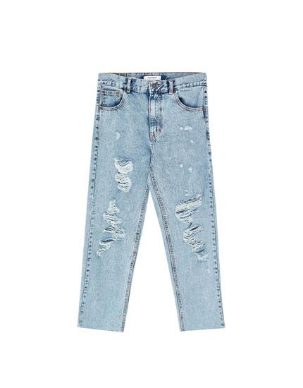 Jeans Mom Rotos