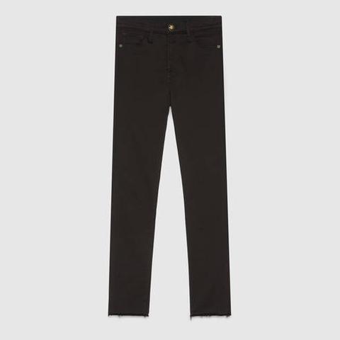 Pantalone Skinny In Denim Ricamato