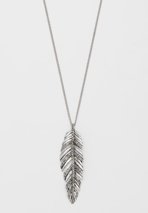 Hinged Feather Pendant Necklace